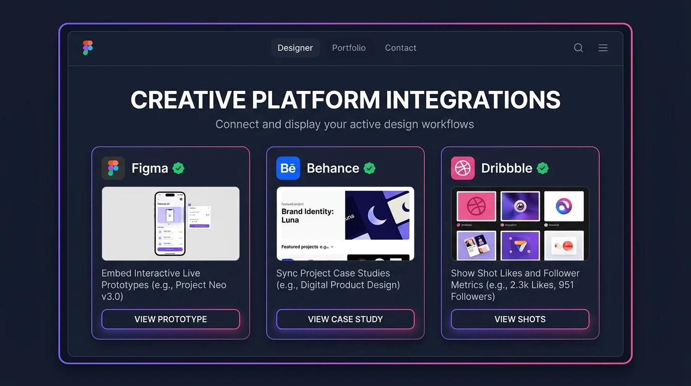 Behance & Dribbble Links